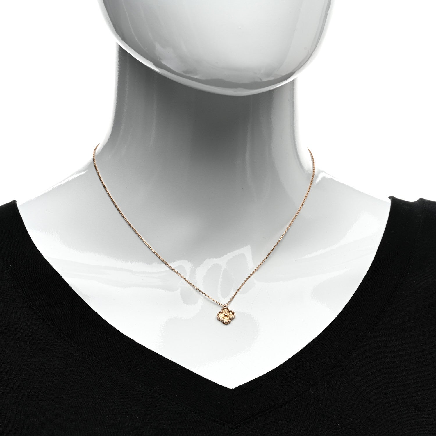 Van Cleef & Arpels 18K Rose Gold Sweet Alhambra Pendant Necklace 2 of 6