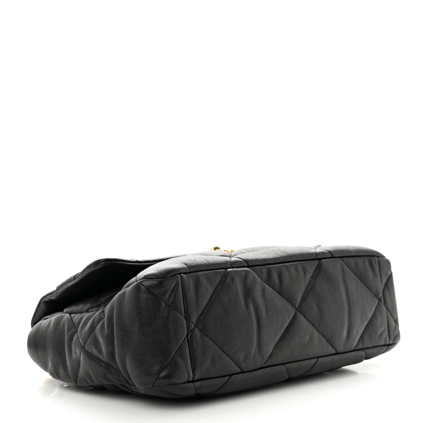Lambskin Quilted Large Chanel 19 Flap Black