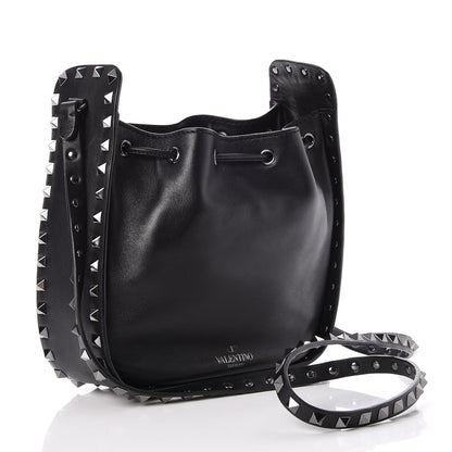 Valentino Garavani Vitello Rockstud Bucket Bag Black 4 of 8