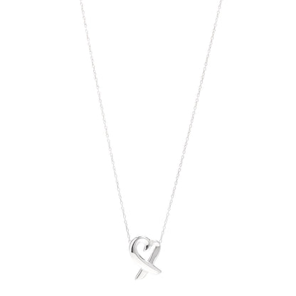 Tiffany Sterling Silver Small Paloma Picasso Loving Heart Pendant Necklace 1 of 4