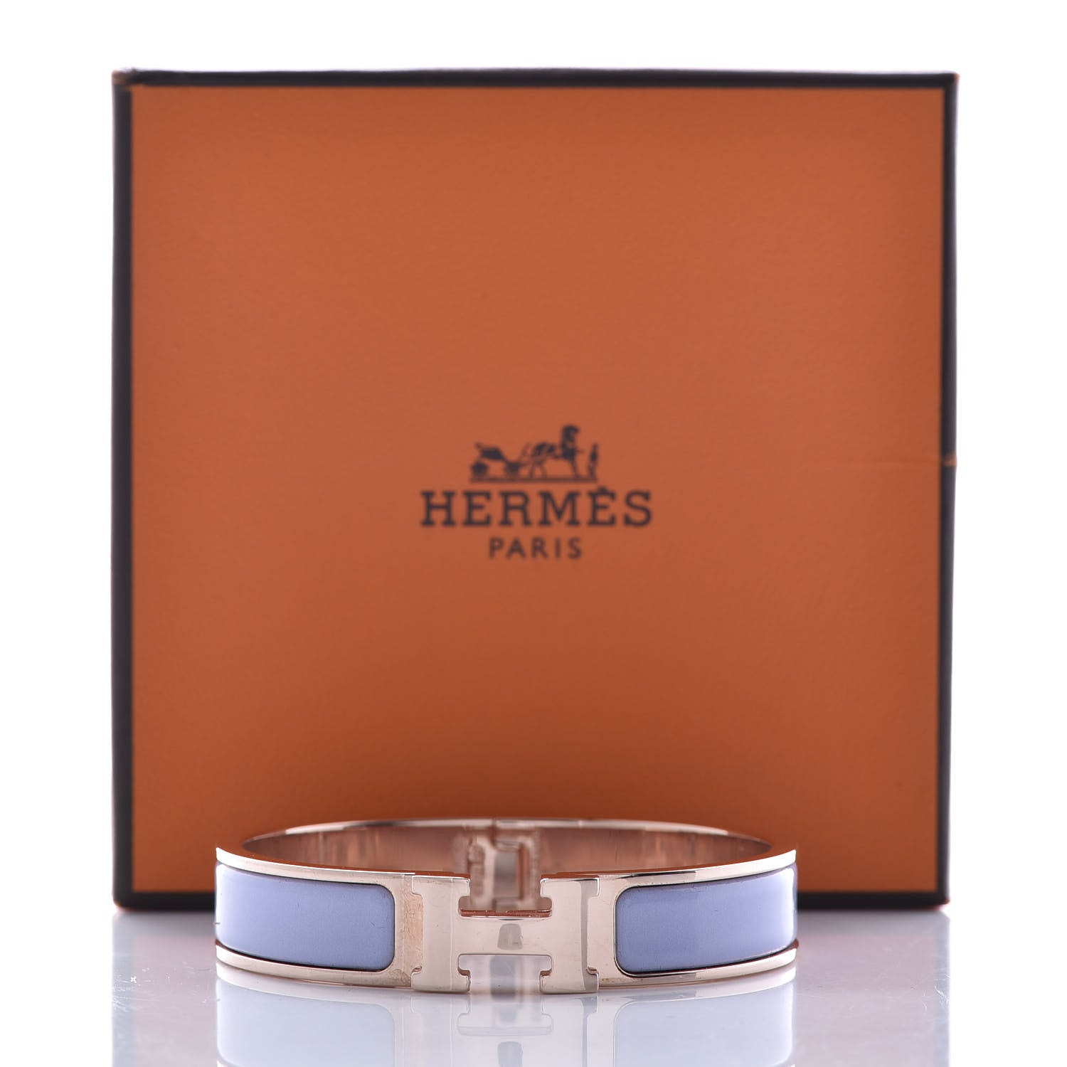 Hermes Enamel Narrow Clic Clac H Bracelet PM Parme 4 of 4