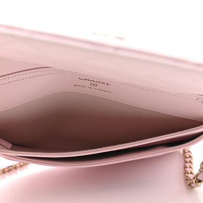 Chanel Caviar Stitched Wallet On Chain WOC Light Pink 6 of 12