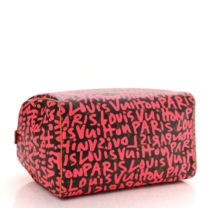 Louis Vuitton Monogram Graffiti Speedy 30 Fuchsia 4 of 8