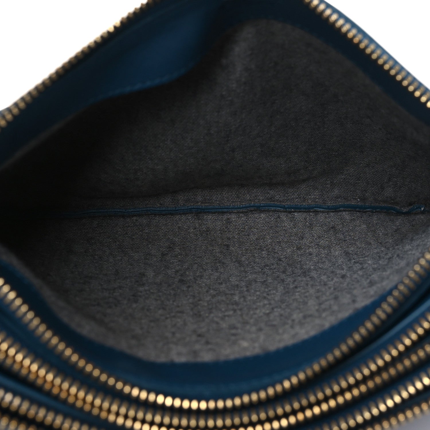 Celine Lambskin Small Trio Crossbody Metallic Blue 5 of 11