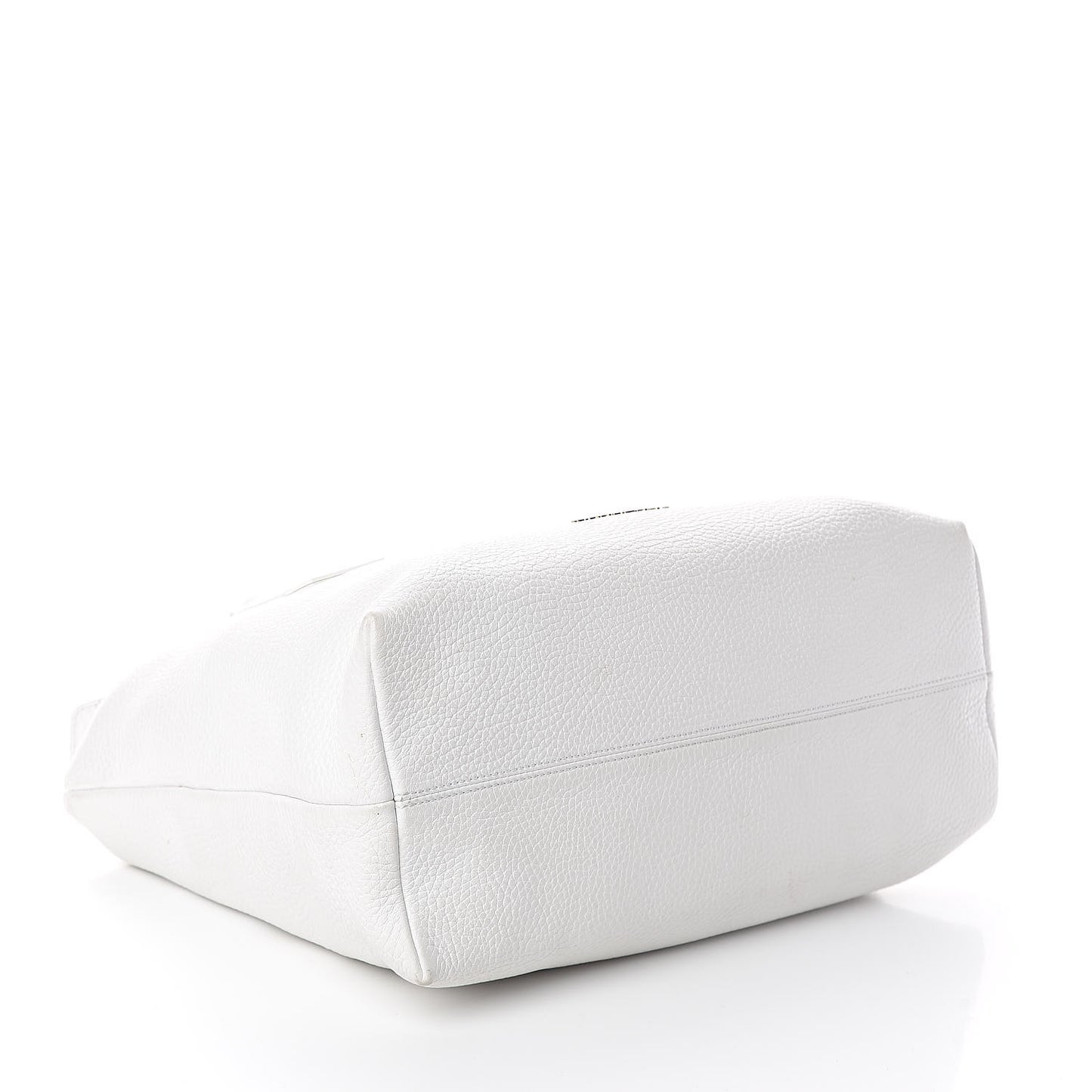 London Grainy Calfskin Medium Baynard Tote White