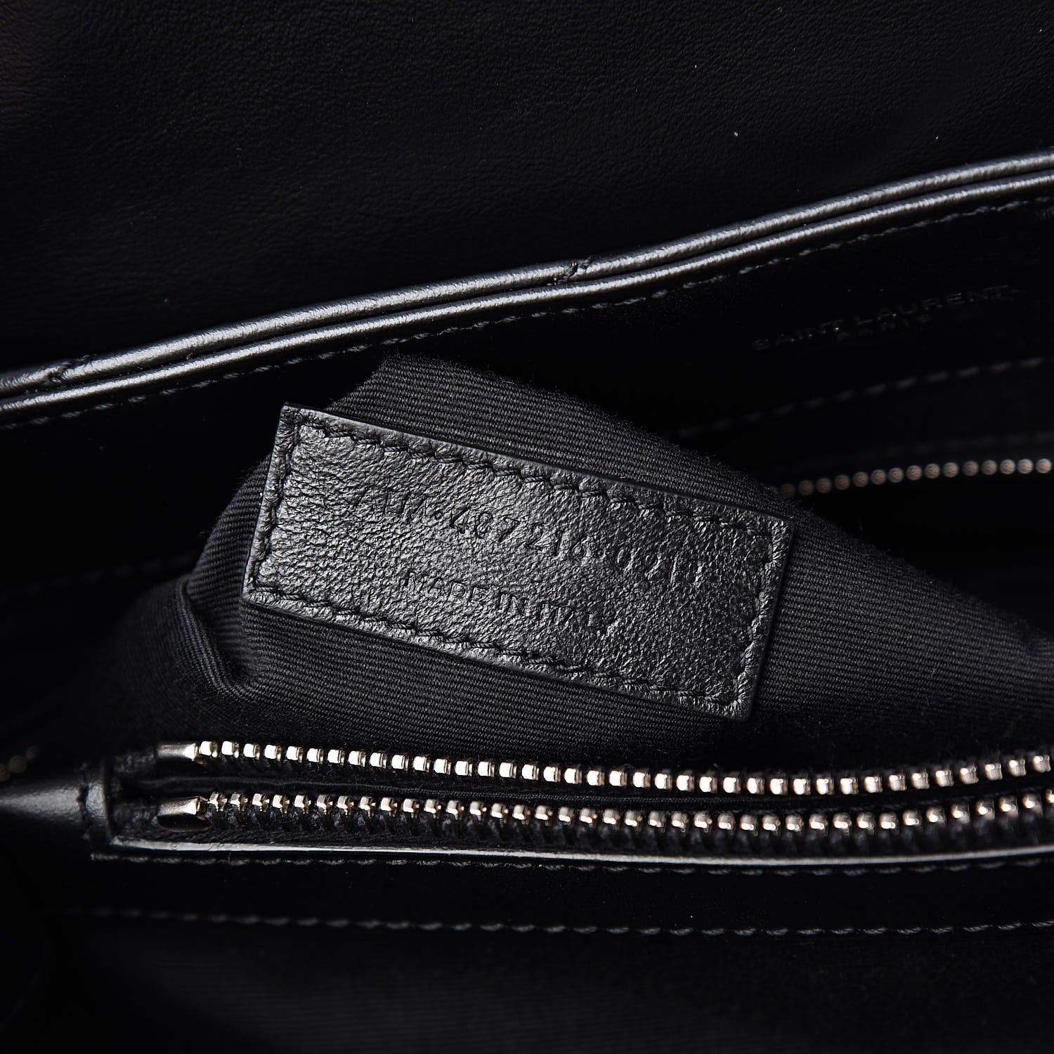 Saint Laurent Calfskin Y Quilted Monogram Medium Loulou Chain Satchel Black 7 of 12
