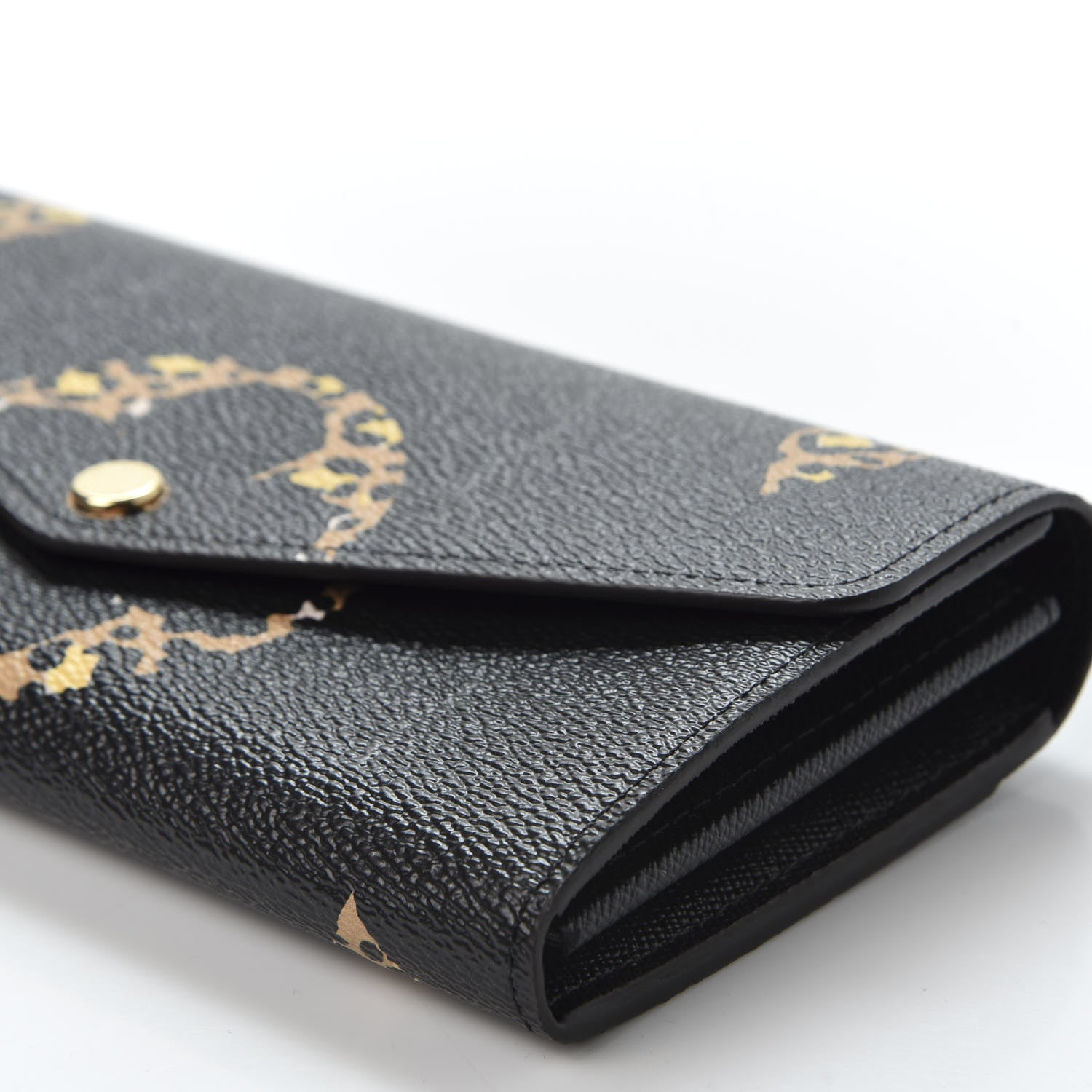 Louis Vuitton Monogram Giant Jungle Sarah Wallet Black 6 of 9