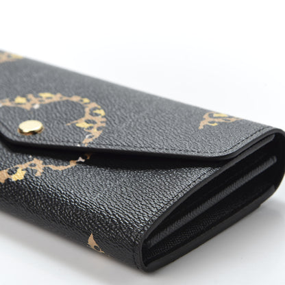 Louis Vuitton Monogram Giant Jungle Sarah Wallet Black 6 of 9