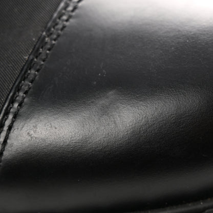 Prada Re-Nylon Spazzolato Rois Metal Triangle Logo Tall 50mm Combat Boots 38.5 Black 13 of 14