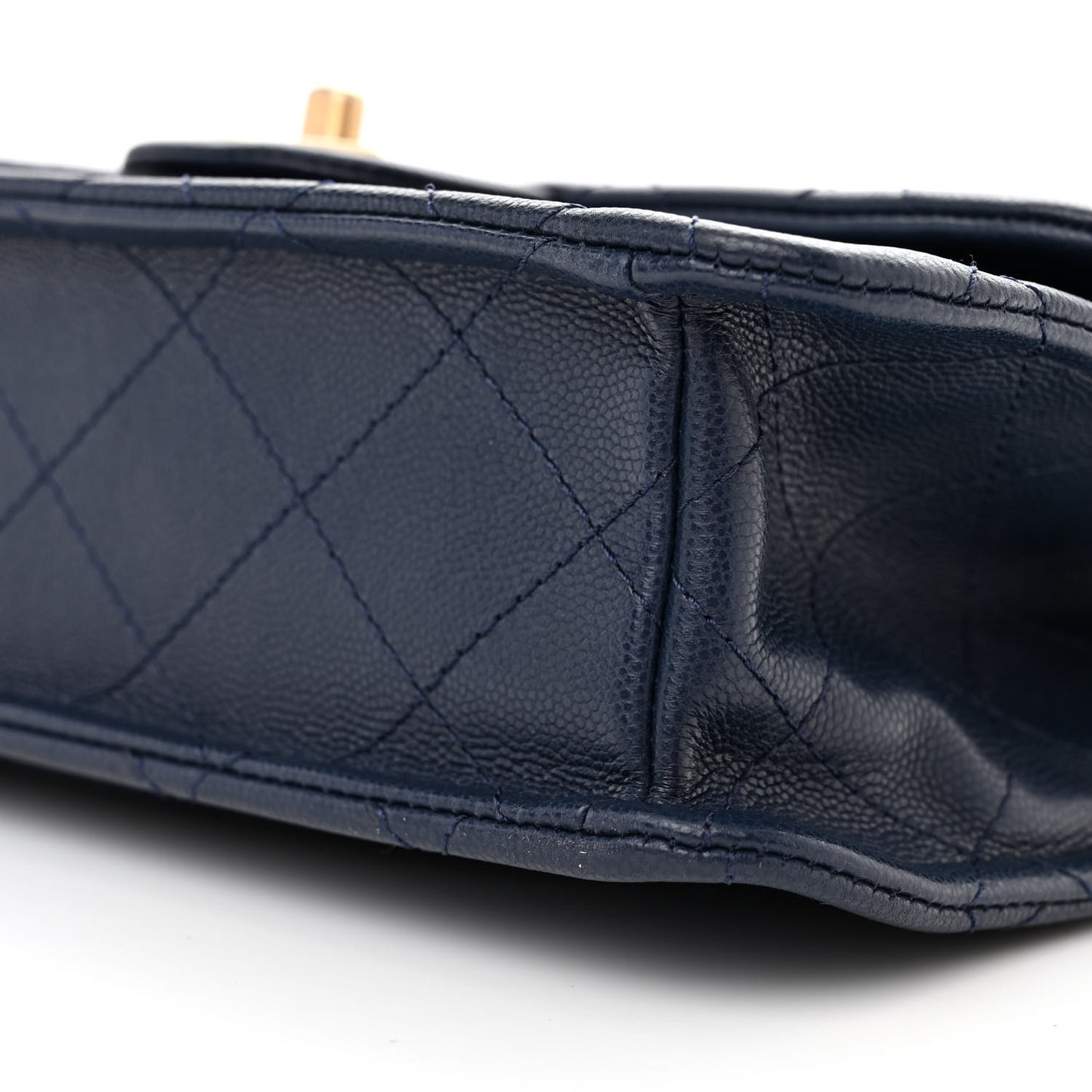 Caviar Quilted Medium Sweet Classic Flap Navy Blue