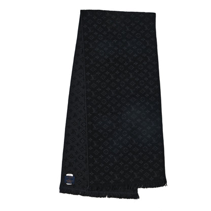 Louis Vuitton Wool Monogram Classic Scarf Black 3 of 6
