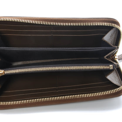 Fendi Pequin Vitello Zip Around Wallet Tobacco Foresta 5 of 7
