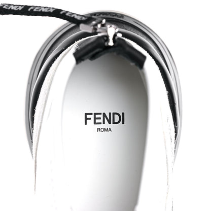 Fendi Vernice High-Tech Womens FFluid Zip Up Sneakers 38 White Black 9 of 10