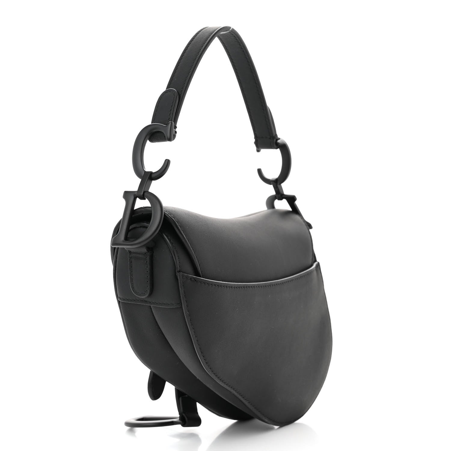 Christian Dior Ultra Matte Calfskin Mini Saddle Bag Black 3 of 10