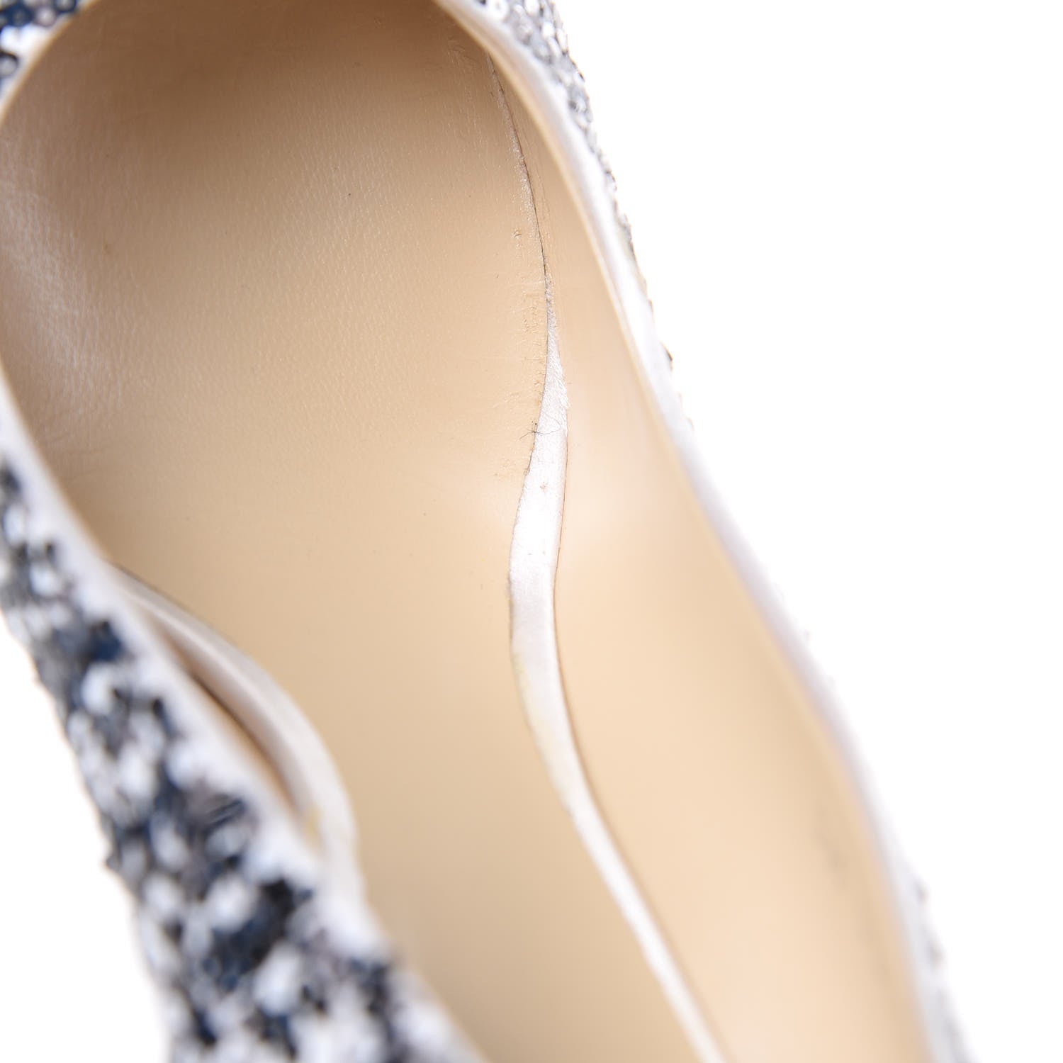 Christian Dior Sequin Cherie Pointy Toe 100mm Pumps 37 Cobalt 8 of 11