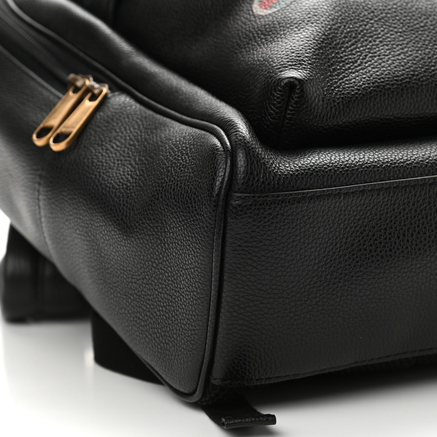 Calfskin Logo Day Backpack Black