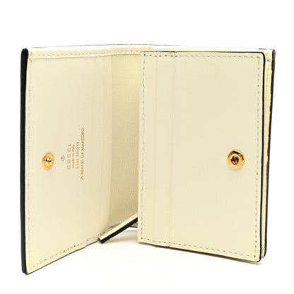 Gucci X KEN SCOTT New Shangai Calfskin Jardin D Avril Floral Print Horsebit 1955 Card Case Wallet Ivory Pink 5 of 7