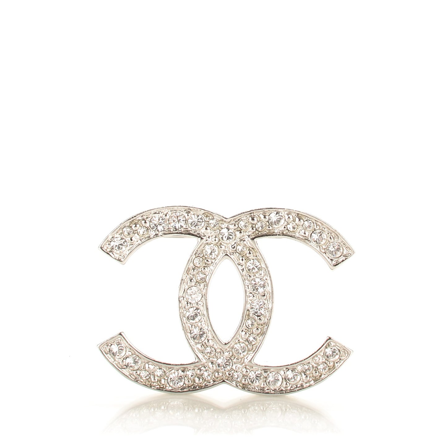 Crystal CC Brooch Silver