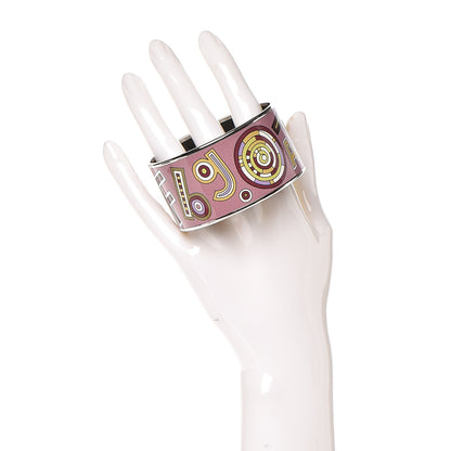 Hermes Enamel Printed Tohu Bohu Extra Wide Bracelet 65 2 of 5