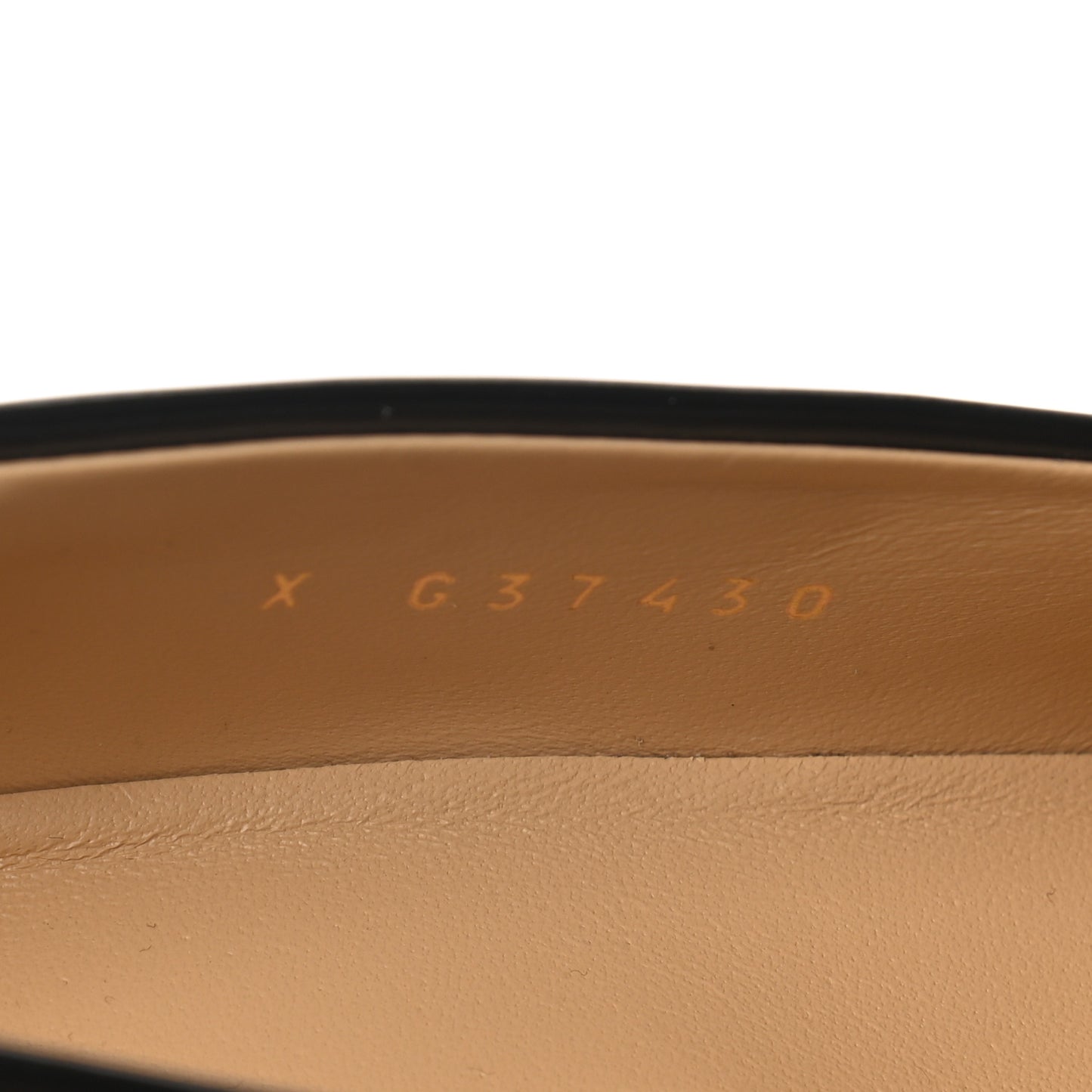 Shiny Calfskin Logo Loafers 36.5 Black