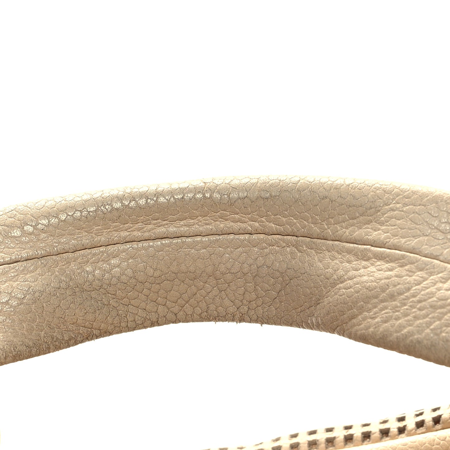 Caviar Perforated Bowler Beige