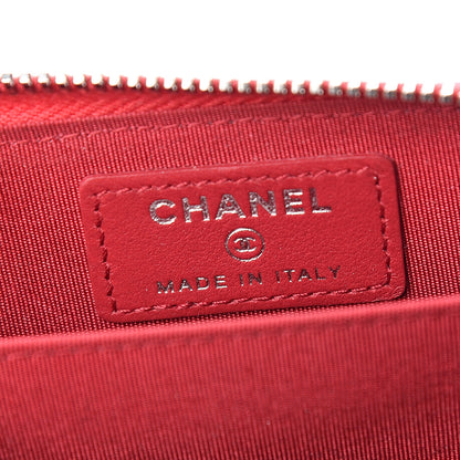 Chanel Caviar Quilted Diamond CC Zip Coin Purse Dark Pink 5 of 7