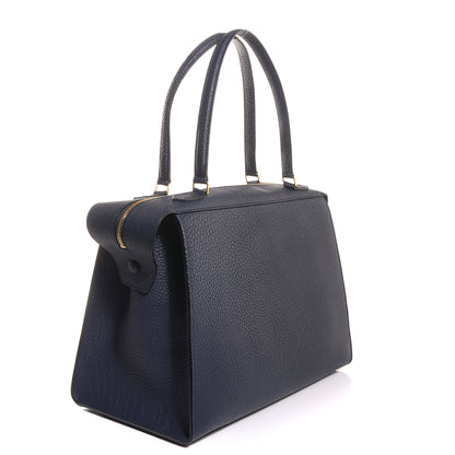Celine Bullhide Calfskin Medium Ring Bag Navy Blue 3 of 8