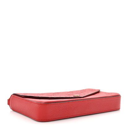 Louis Vuitton Empreinte Pochette Felicie Chain Wallet Scarlet 5 of 14