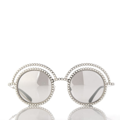 Chanel Pearl Round Sunglasses 71139 Silver 2 of 10