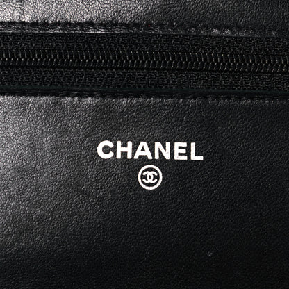 Chanel Lambskin Quilted Wallet On Chain WOC Black 6 of 13