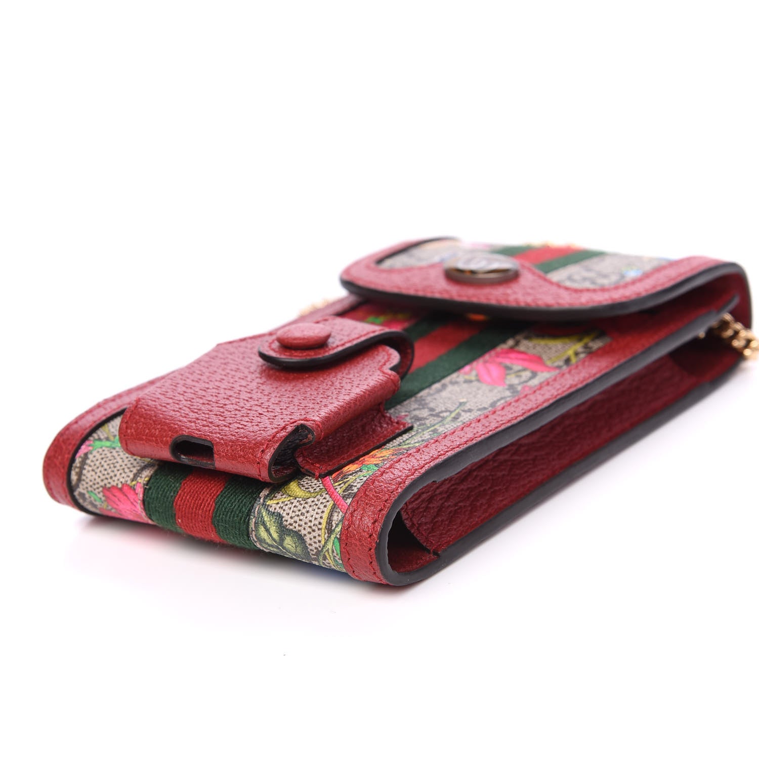 Gucci GG Supreme Monogram Flora Ophidia Phone Case Crossbody Red 7 of 8