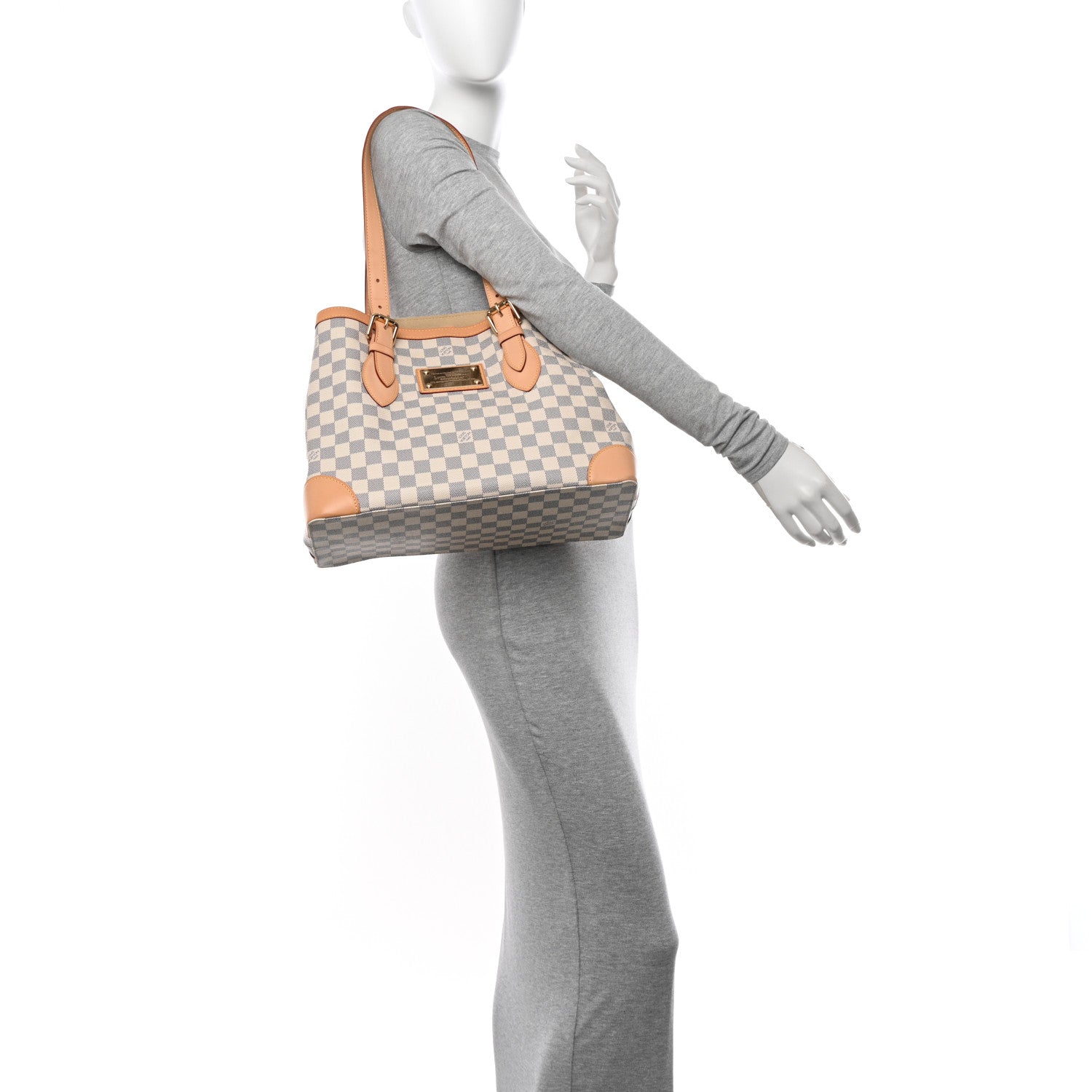 Louis Vuitton Damier Azur Hampstead MM 2 of 10