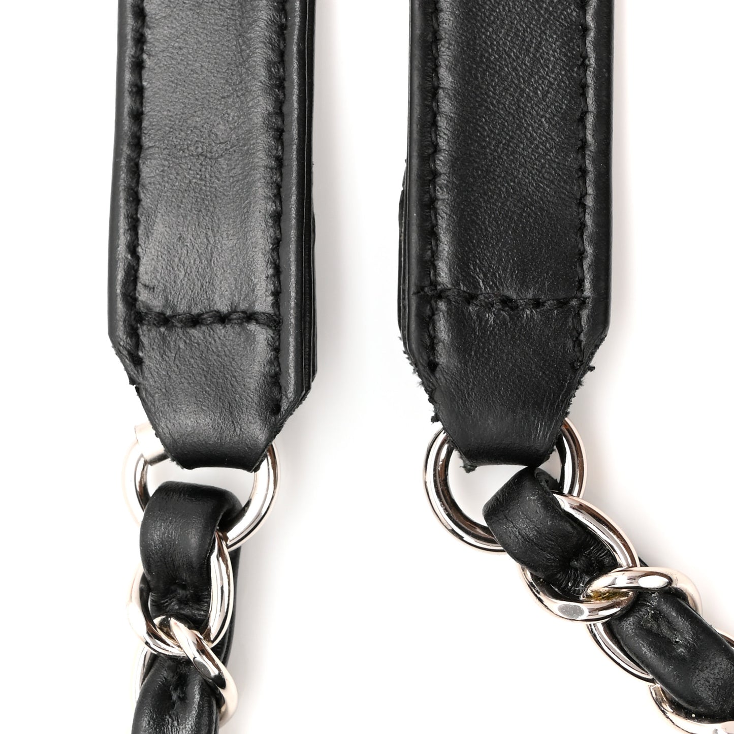 Calfskin Quilted CC Uniform Flap Belt Bag Black