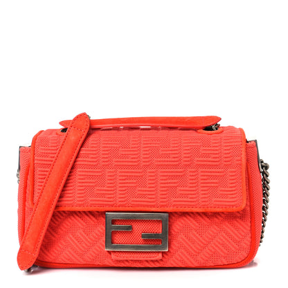 Fendi Technical Fabric FF Midi Chain Baguette Tulipano 1 of 11
