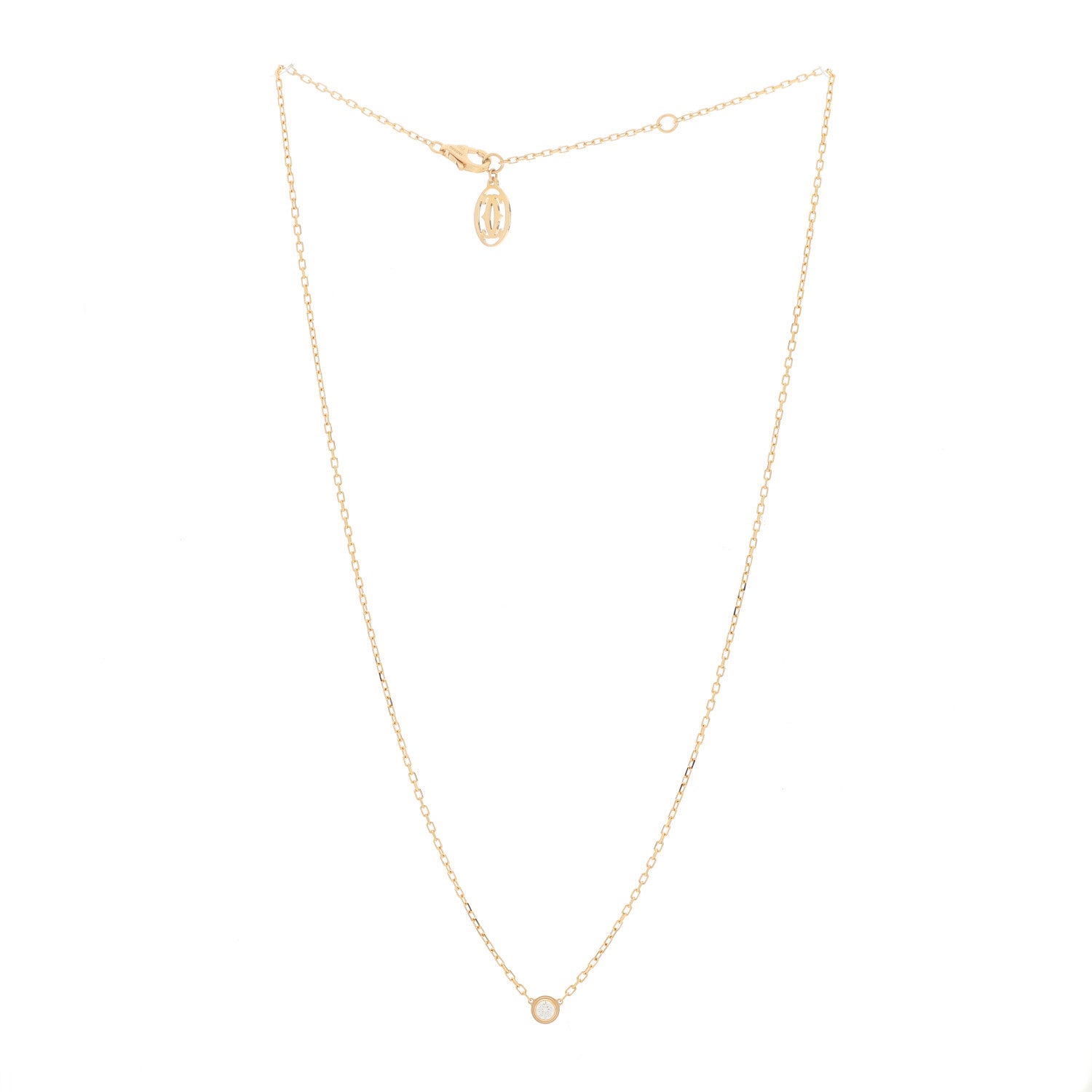 Cartier 18K Pink Gold Diamond SM D'Amour Pendant Necklace 2 of 4