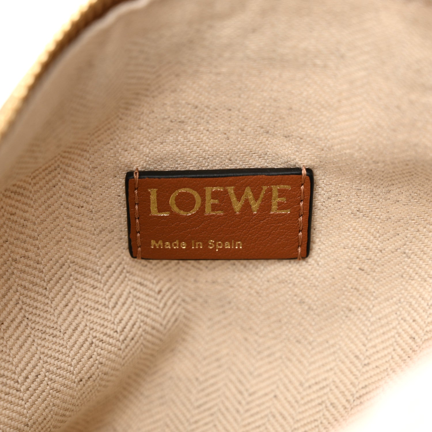 Loewe Jacquard Anagram Calfskin Small Cubi Bag Ecru Tan 6 of 10
