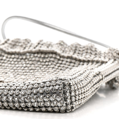 Chanel Crystal Embellished Metallic Lambskin Mini Chanel 22 Silver 9 of 11