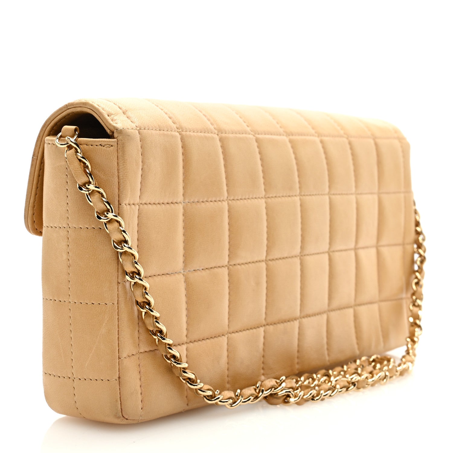 Chanel Lambskin East West Chocolate Bar Flap Beige 3 of 13