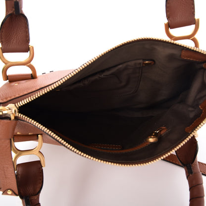 Chloe Calfskin Medium Marcie Satchel Tan 6 of 8