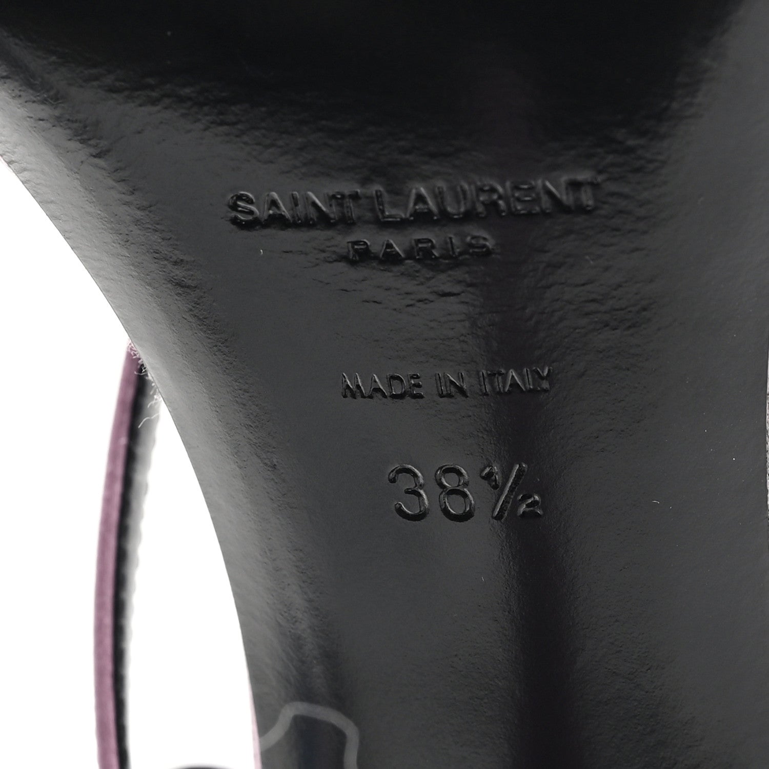 Saint Laurent Crepe Satin Dive 110 Mule Sandals 38.5 Ancient Pink 7 of 11