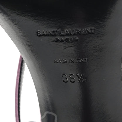 Saint Laurent Crepe Satin Dive 110 Mule Sandals 38.5 Ancient Pink 7 of 11