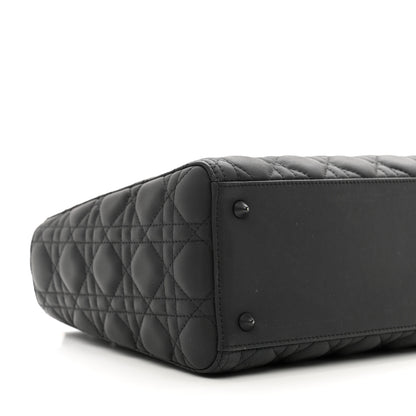 Christian Dior Ultra Matte Calfskin Cannage Medium Lady Dior Black 8 of 9