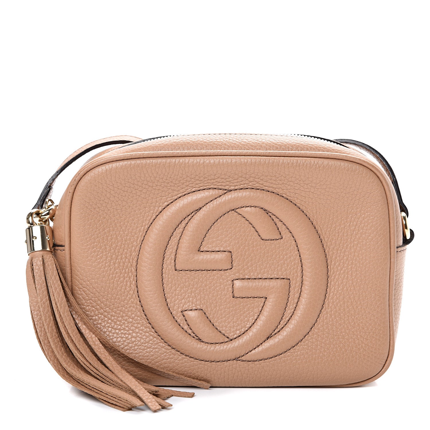 Gucci Pebbled Calfskin Small Soho Disco Bag Rose Beige 1 of 11