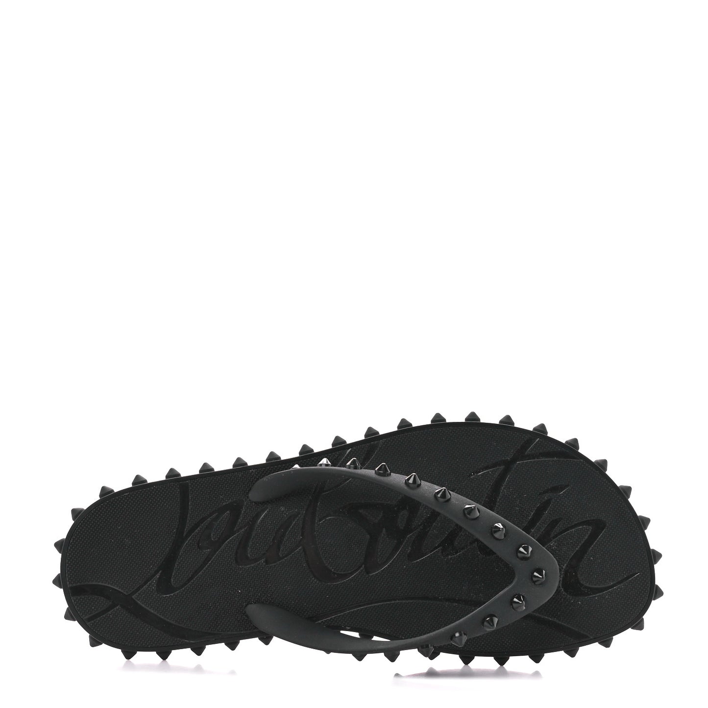 Rubber Spike Super Loubi Flip Flop Sandals 40 Black