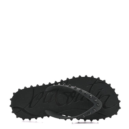 Christian Louboutin Rubber Spike Super Loubi Flip Flop Sandals 40 Black 7 of 7