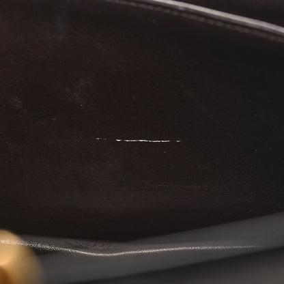 Saint Laurent Shiny Crocodile Embossed Calfskin Le Maillon Satchel Coffee 12 of 12