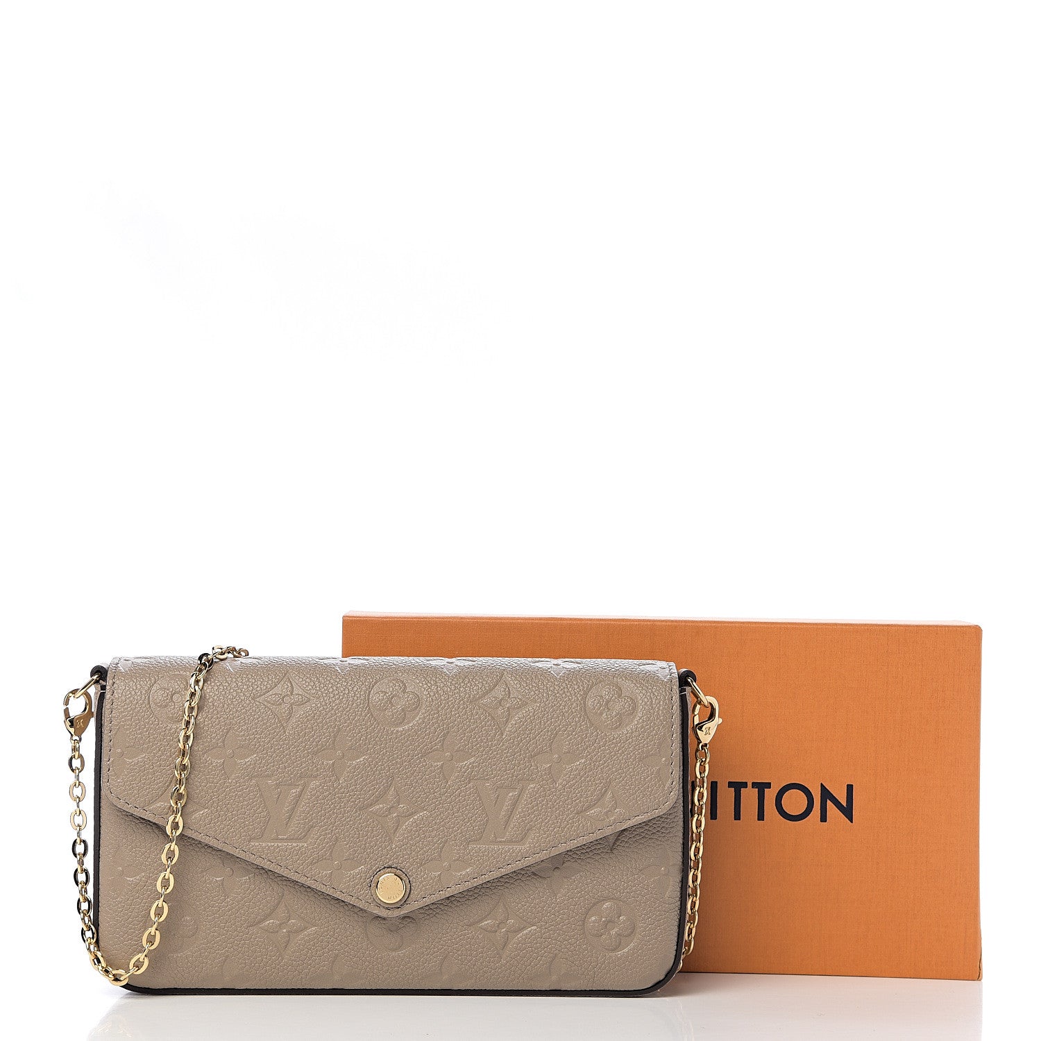 Louis Vuitton Empreinte Pochette Felicie Chain Wallet Tourterelle 10 of 10