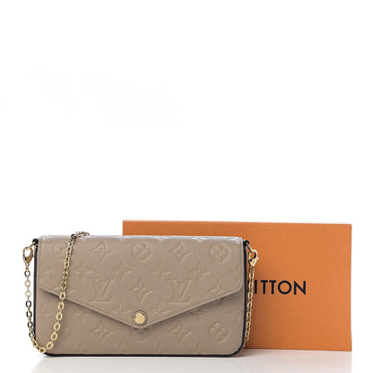 Louis Vuitton Empreinte Pochette Felicie Chain Wallet Tourterelle 10 of 10