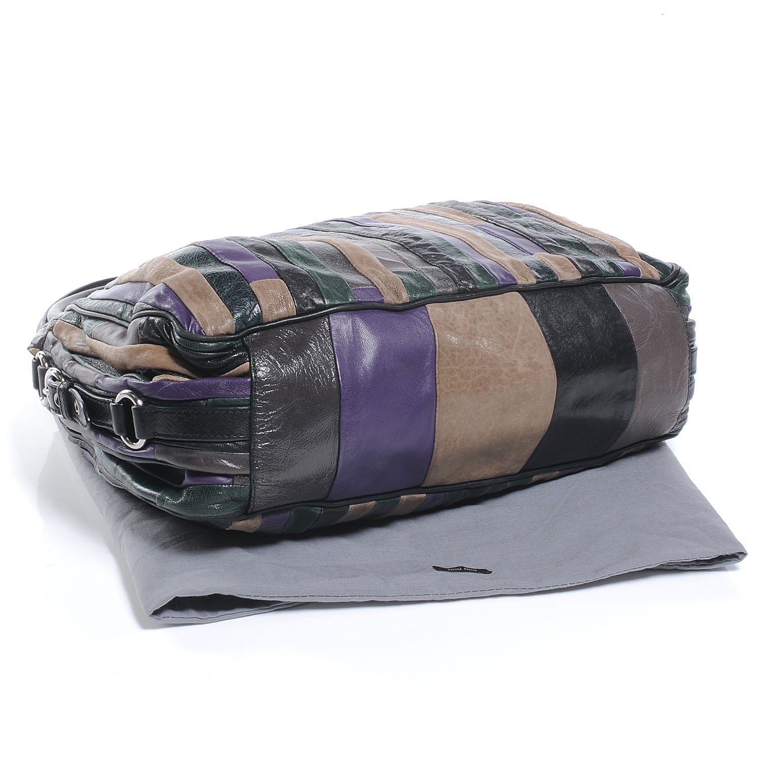 Miu Miu Leather Multicolor Patchwork Hobo 4 of 8