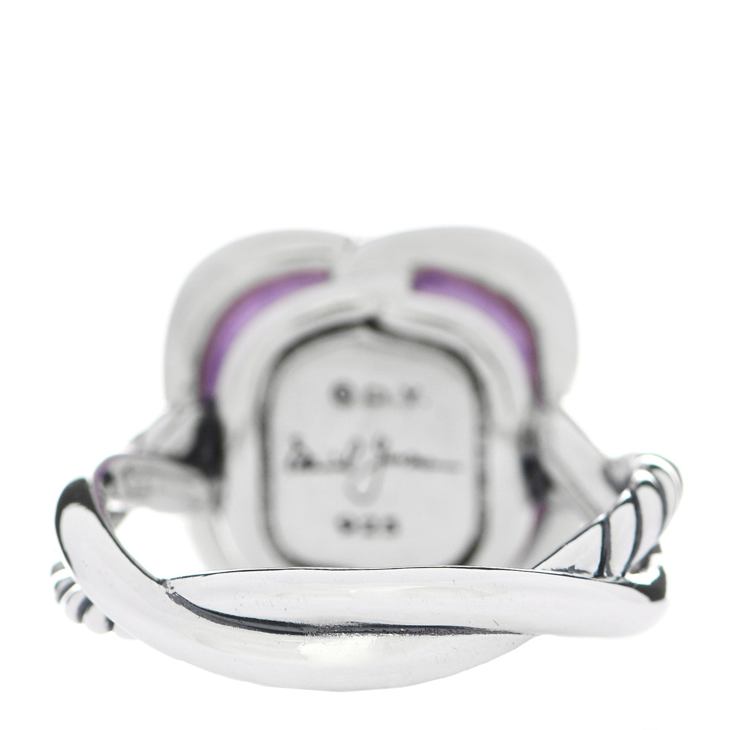 Sterling Silver Amethyst 14mm Continuance Ring 57 8